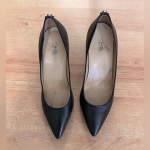 Michael Kors black leather heels. Size 7.5